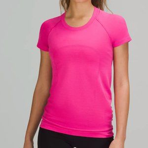 LIKE NEW Lululemon Swiftly Tech Short-Sleeve Shirt, Bright Pink (Size 8)